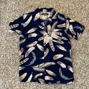 Coastal Woven Button Up Tee